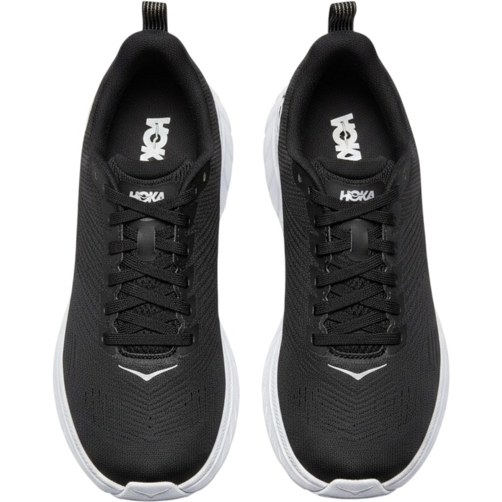 Hoka One One Men's Black and White Athletic Running Shoes